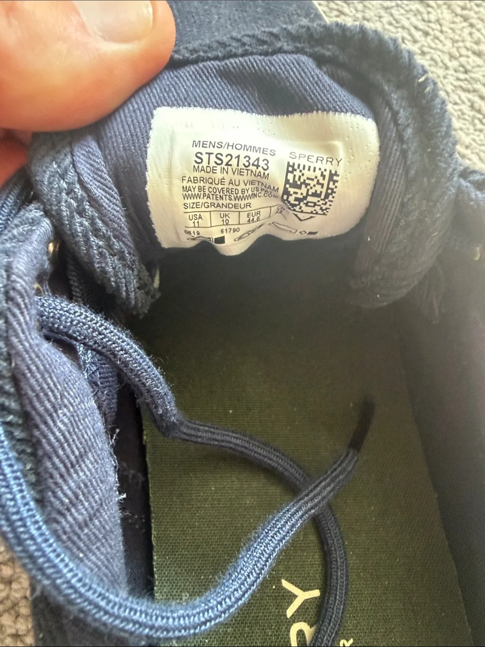 Sperry Men's Dark Navy Canvas Boat Shoes